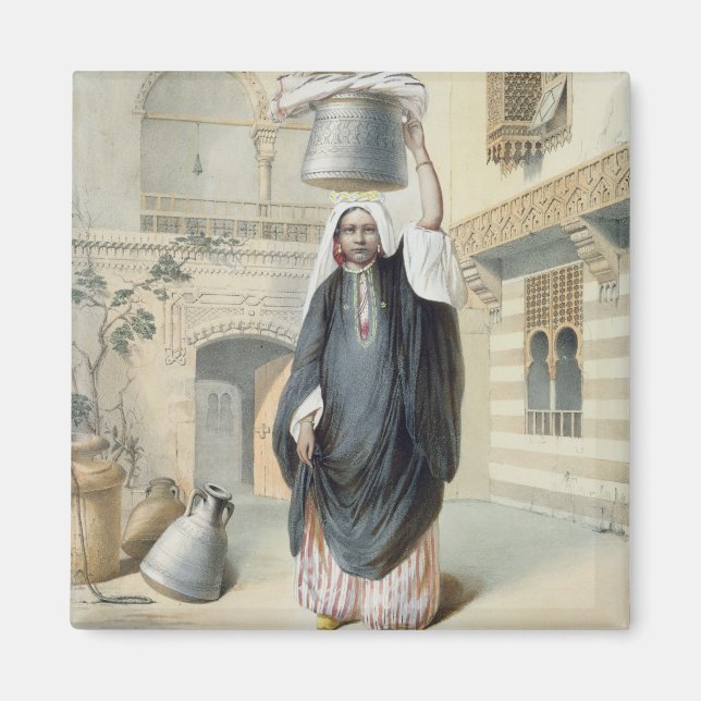Imán Joven Chica árabe regresando del hammam en El Cair (Frente)