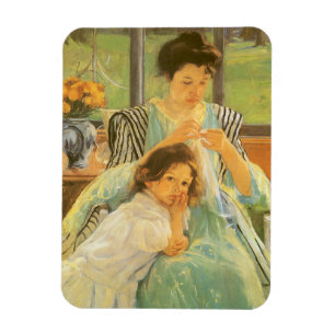 Imán Joven Madre Cosendo de Mary Cassatt, Arte Antiguo