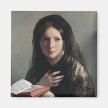 Joven perdida en sueños (leyendo un libro)