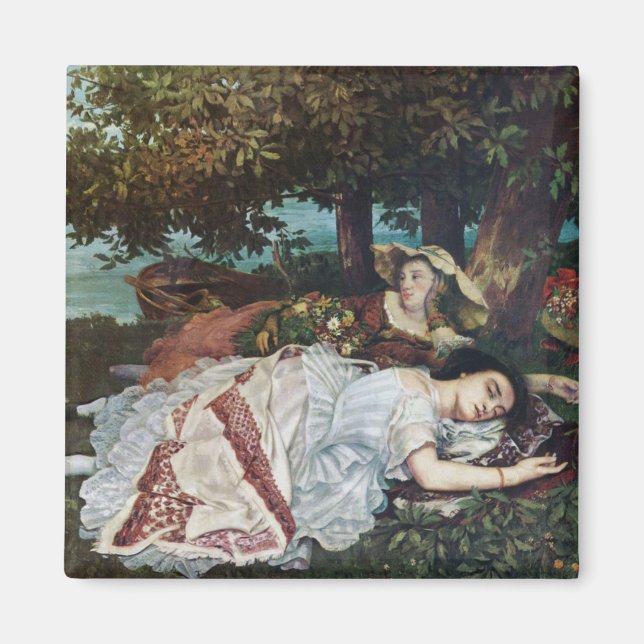 Imán Jóvenes damas a orillas del Sena (verano) (Frente)