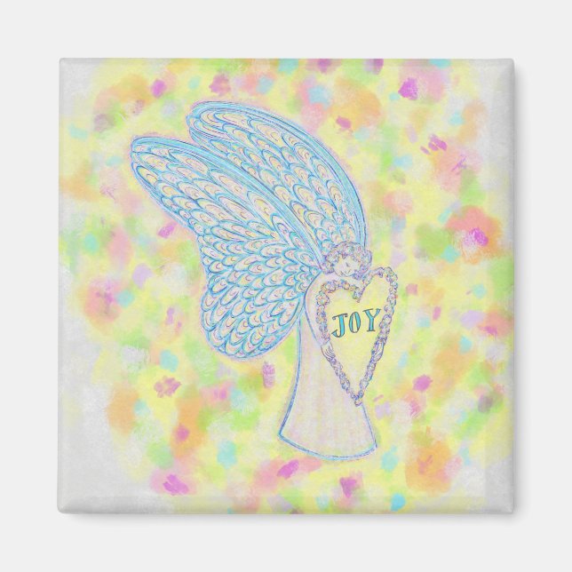 Imán Joy Guardian Angel Art Personalizado Fridge Magnet (Frente)