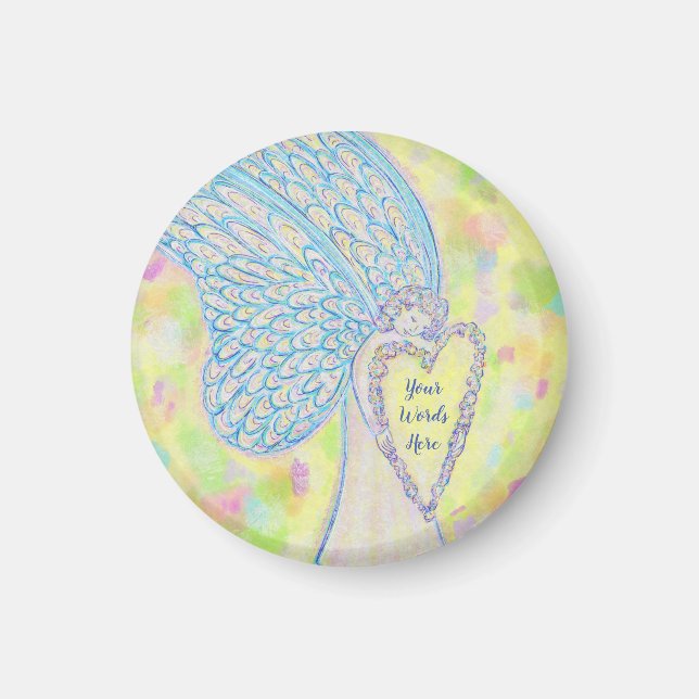 Imán Joy Guardian Angel Art Personalizado Fridge Magnet (Frente)