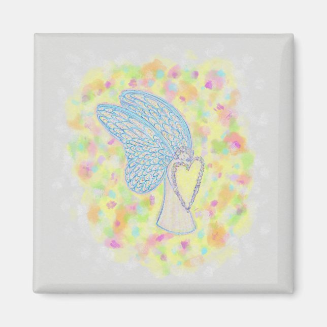 Imán Joy Guardian Angel Art Personalizado Fridge Magnet (Frente)