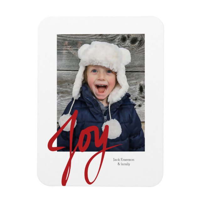 Imán JOY Navidades Holiday Photo Magnet (Vertical)