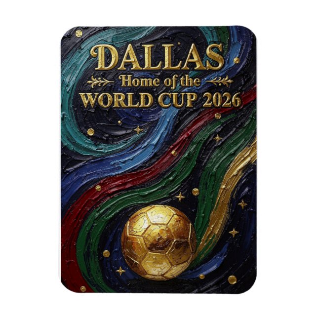 Imán Joya de Dallas, hogar de la Copa Mundial de Fútbol (Vertical)