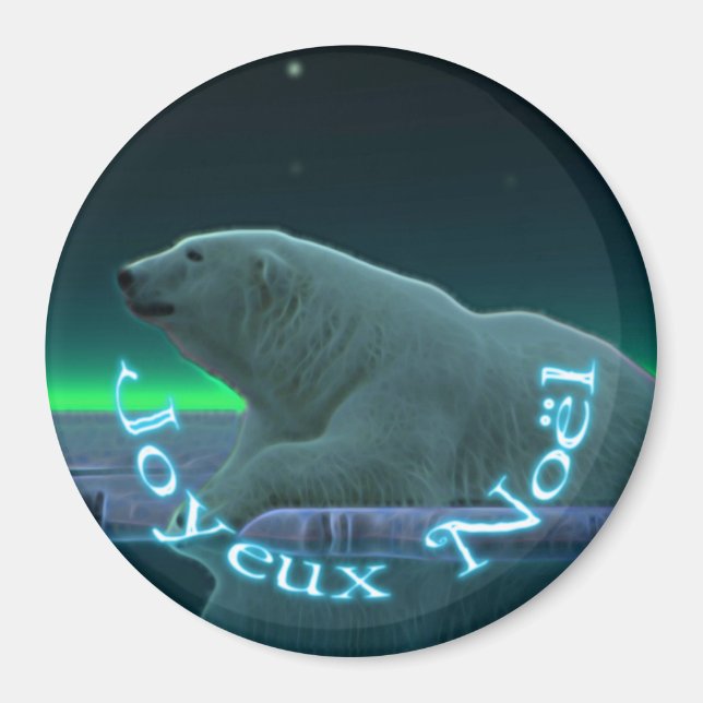Imán Joyeux Noё l - Oso Polar del borde del hielo (Frente)
