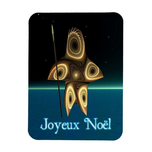 Imán Joyeux Noel - Cazador inuit fractal (Vertical)