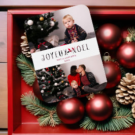 Imán Joyeux Noël Efecto de Papel Recortado Francés Foto