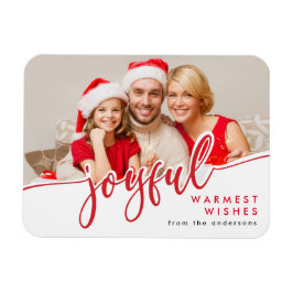 Imán JOYFUL - Foto de festividad de los Navidades blanc