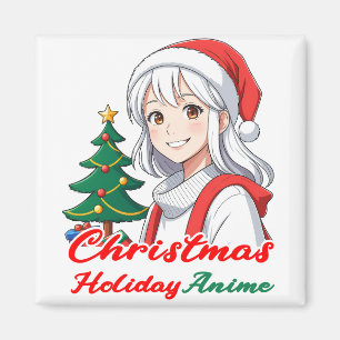 Imán Joyful kawaii chica - Navidades Holiday Anime