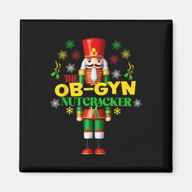 Imán Joyful Nutcracker Ob-gyn Fun Navidad Gyn (Frente)