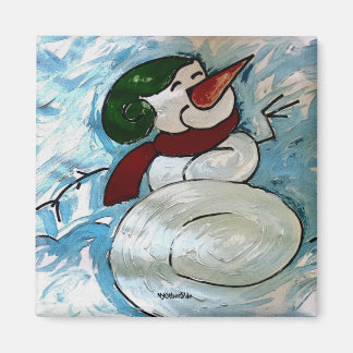 Imán Joyful Snowman