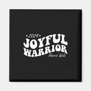 Imán Joyful Warrior Kamala Harris Tim Walz 2024 Groovy