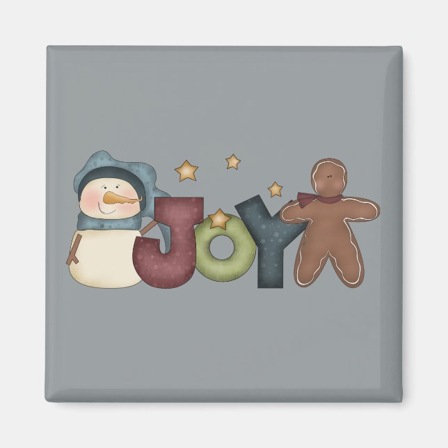 Imán Joyous Snowman y Gingerbread Man (Frente)