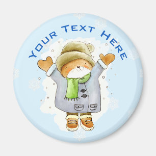 Imán Joyous Winter Cat