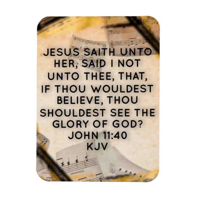 Imán Juan 11:40 Verso de la Biblia KJV (Vertical)