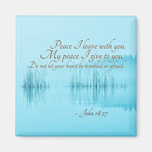Imán Juan 14:27 Jesús Dice: "Paz te dejo" (Frente)