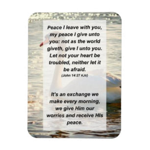 Imán Juan 14:27 Paz te dejo, mi paz doy