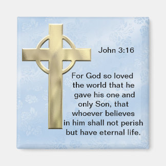 Imán Juan 3:16 (azul)