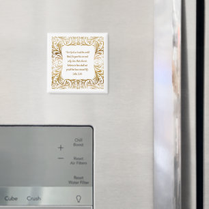 Imán Juan 3:16 Por Dios Tan Amado Navidades elegantes