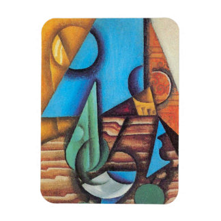 Imán Juan Gris - Botella y vaso en una mesa Arte abstra