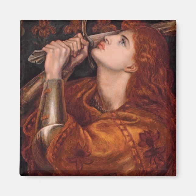 Imán Juana de Arco (retrato) (por Dante Gabriel Rossett (Frente)