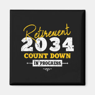 Imán Jubilación 2034 Cuenta Atrás Corazón Divertido Jub