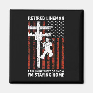 Imán Jubilación Lineman 4 De Julio Funny Novedad Man W