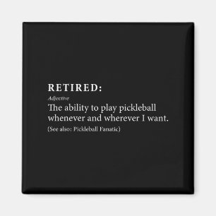 Imán Jubilado definición amante del pickleball jubilaci