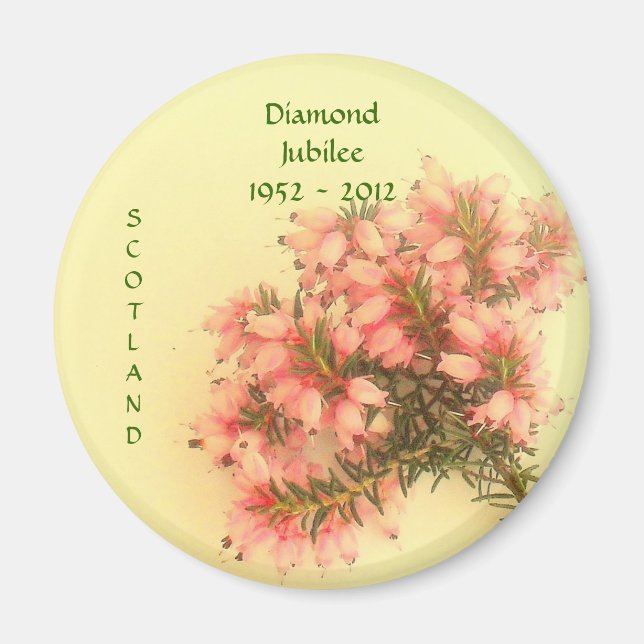 Imán Jubileo del Diamante 1952 - 2012 Escocia (Frente)