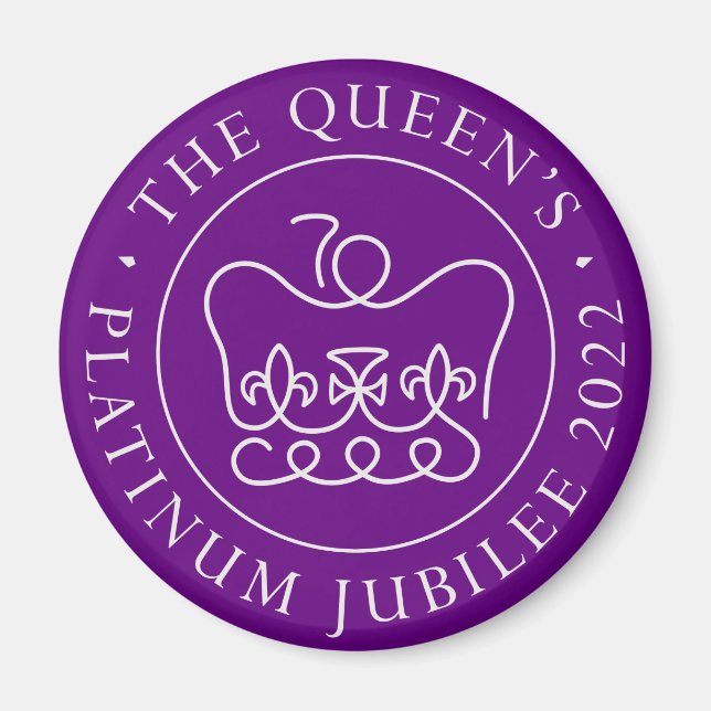 Imán Jubileo platino de Reina 2022 70º aniversario (Frente)