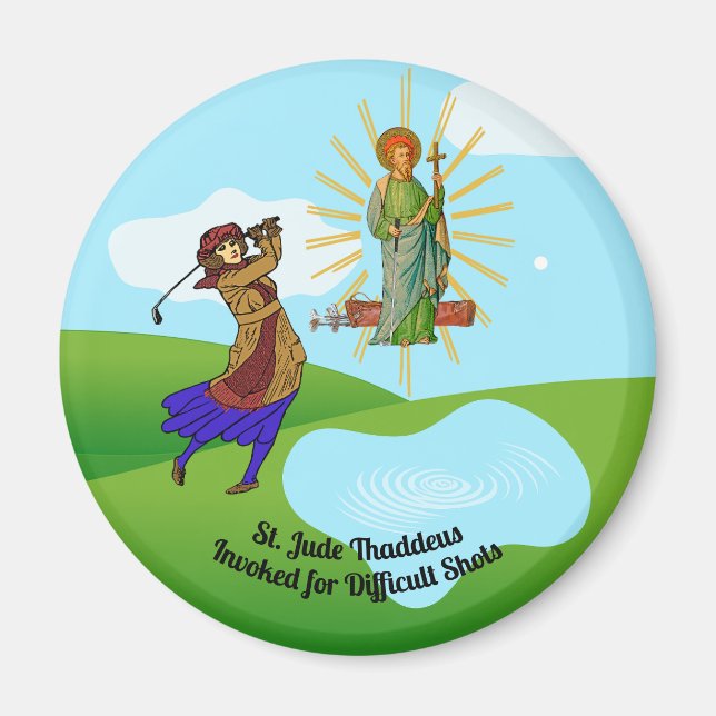 Imán Jude Thaddeus y Golfer intrépida (Frente)