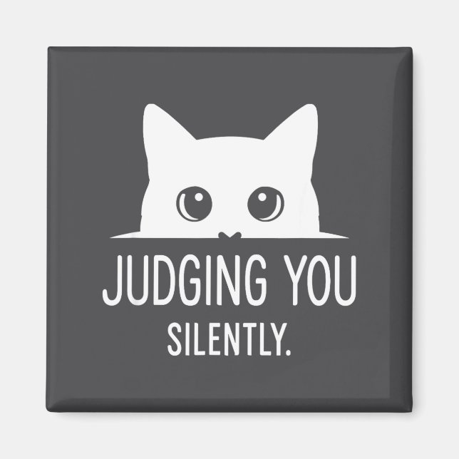 Imán Judging You Silently - Funny Cat  (Frente)