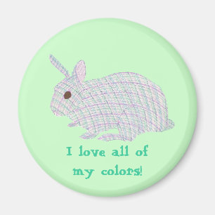 Imán Juega a Bunny, me encantan todos mis colores, iman