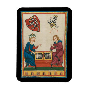 Imán Juego Backgammon, Arte Medieval del Siglo XIV
