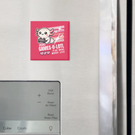 Imán Juego certificado-o-lol Cute Axolotl Gaming