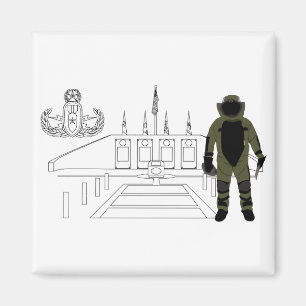 Imán Juego conmemorativo de la bomba del EOD