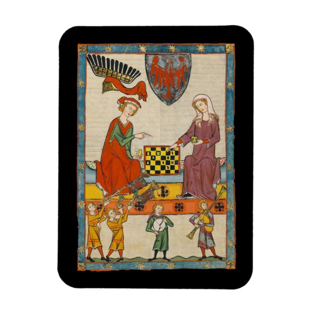 Imán Juego de Ajedrez Códice Manesse siglo XIV (Vertical)