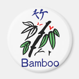 Imán Juego de bambú de Mahjong, rojo, azul, verde,
