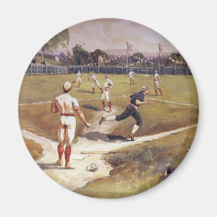 Imán Juego de béisbol deportivo vintage de Henry Sandha