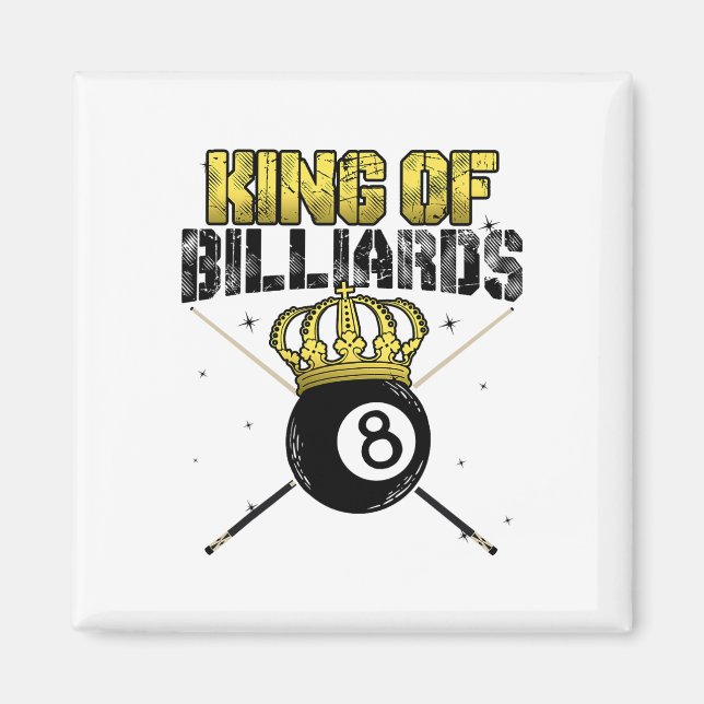 Imán Juego De Billar De La Cola De Piscina King Of Bill (Frente)