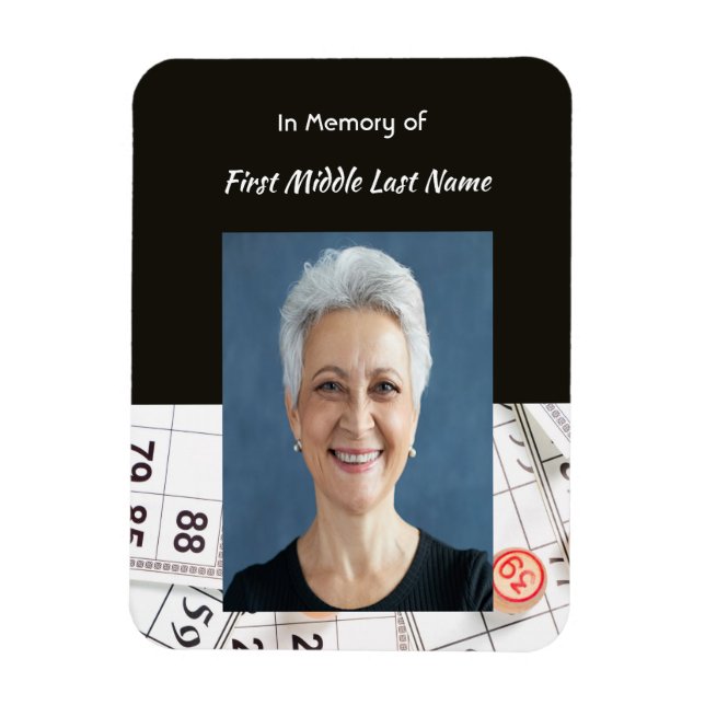 Imán Juego de bingo Keepsake Memory Photo Prayer (Vertical)