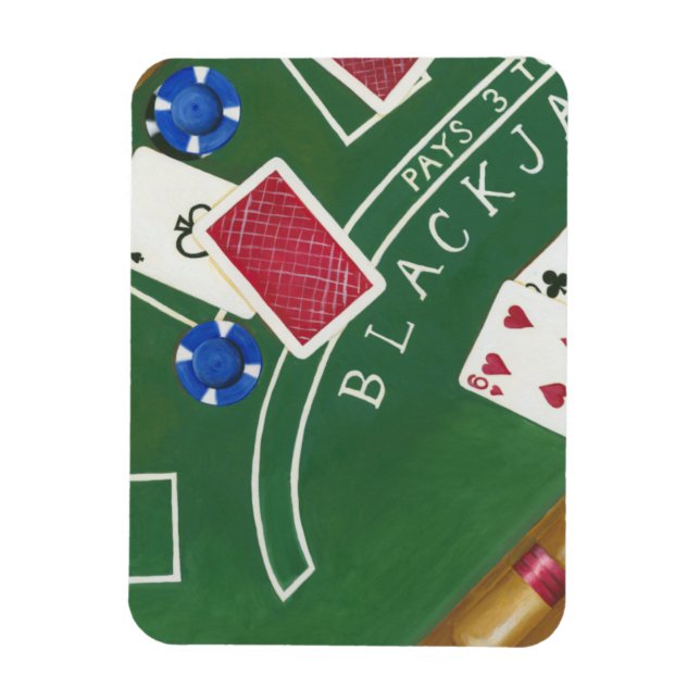 Imán Juego de Blackjack con chuletas de Chariklia Zarri (Vertical)