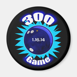 Imán Juego de Bowling 300 personalizado, con fecha,