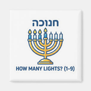 Imán Juego de conteo de Menorah de Hanukkah - Matemátic