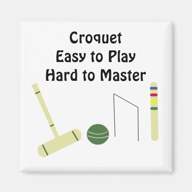 Imán Juego de Croquet con Frase (Frente)