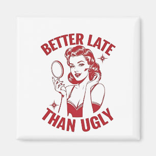 Imán juego de maquillaje divertido, humor chica glam, t