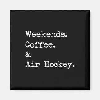 Imán Juego de mesa de hockey sobre aire y café de fin d