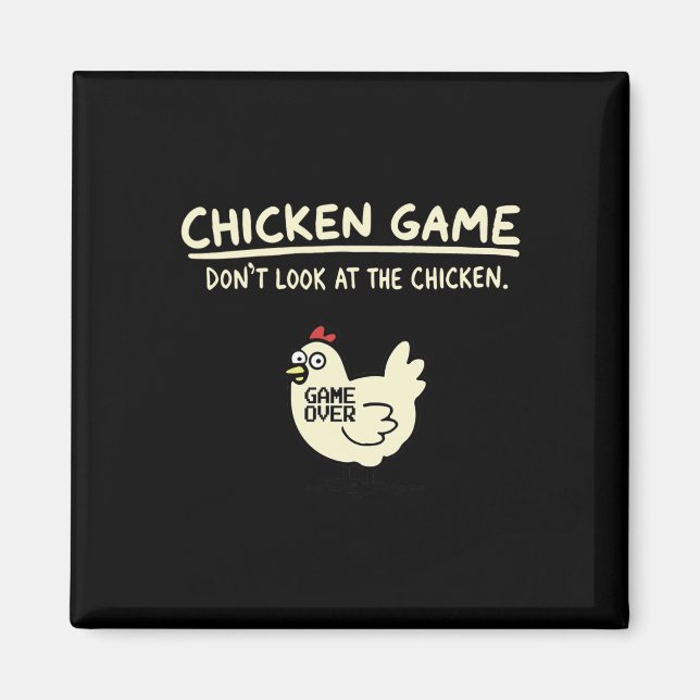 Imán Juego de No Mirar Pollo (Frente)