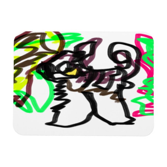 Imán Juego de otoño Husky (Horizontal)